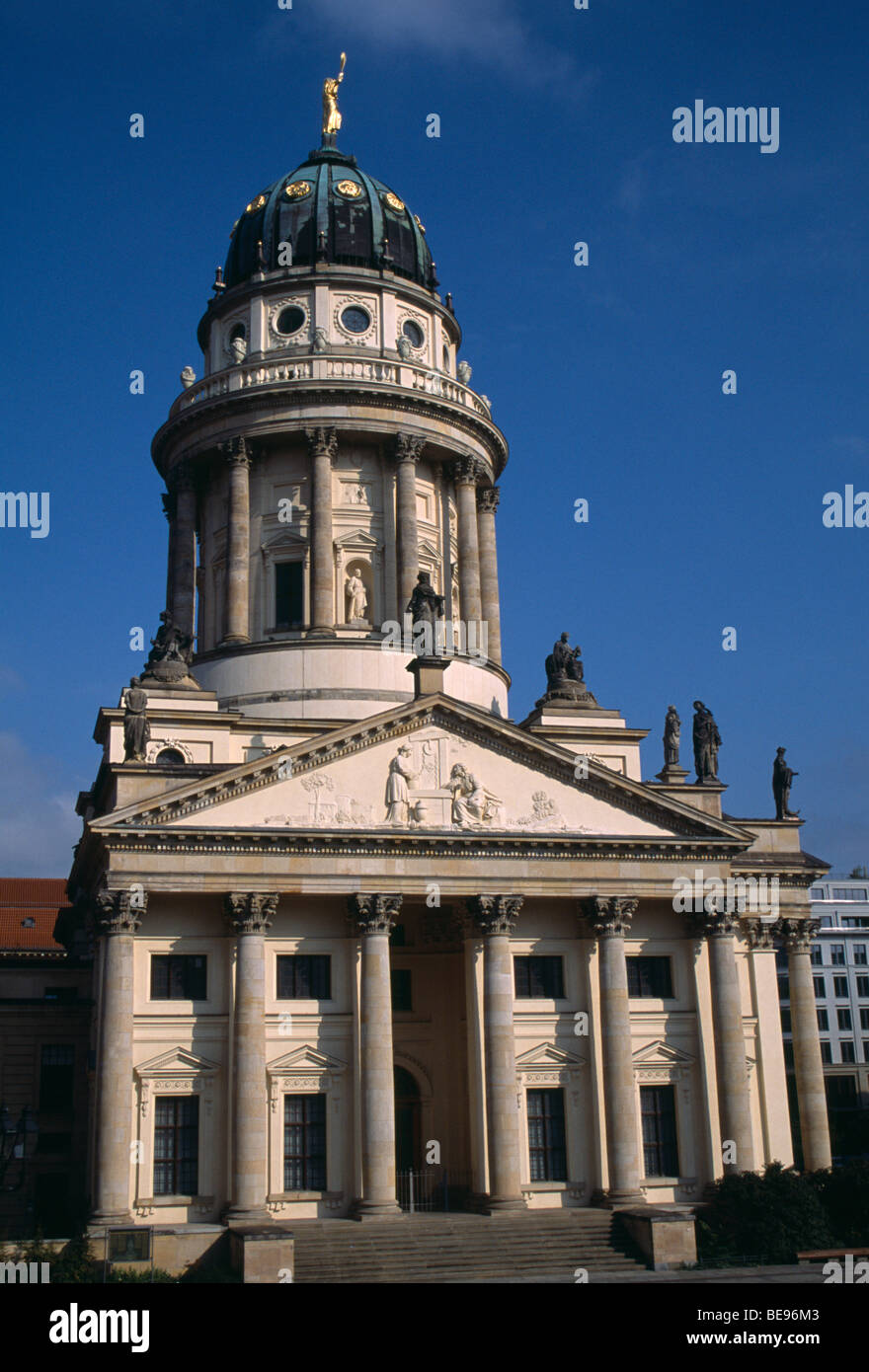 GERMANY Berlin Franzosischer Dom in the Gendarmenmarkt, church built by the Huguenot community 1701-1705. Stock Photo