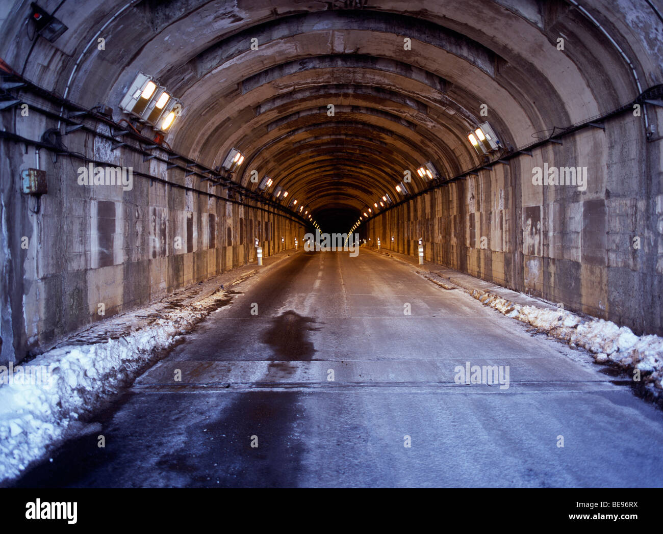 FRANCE Hautes Pyrenees Aragnouet Bilesa Road Tunnel through Pyrenees