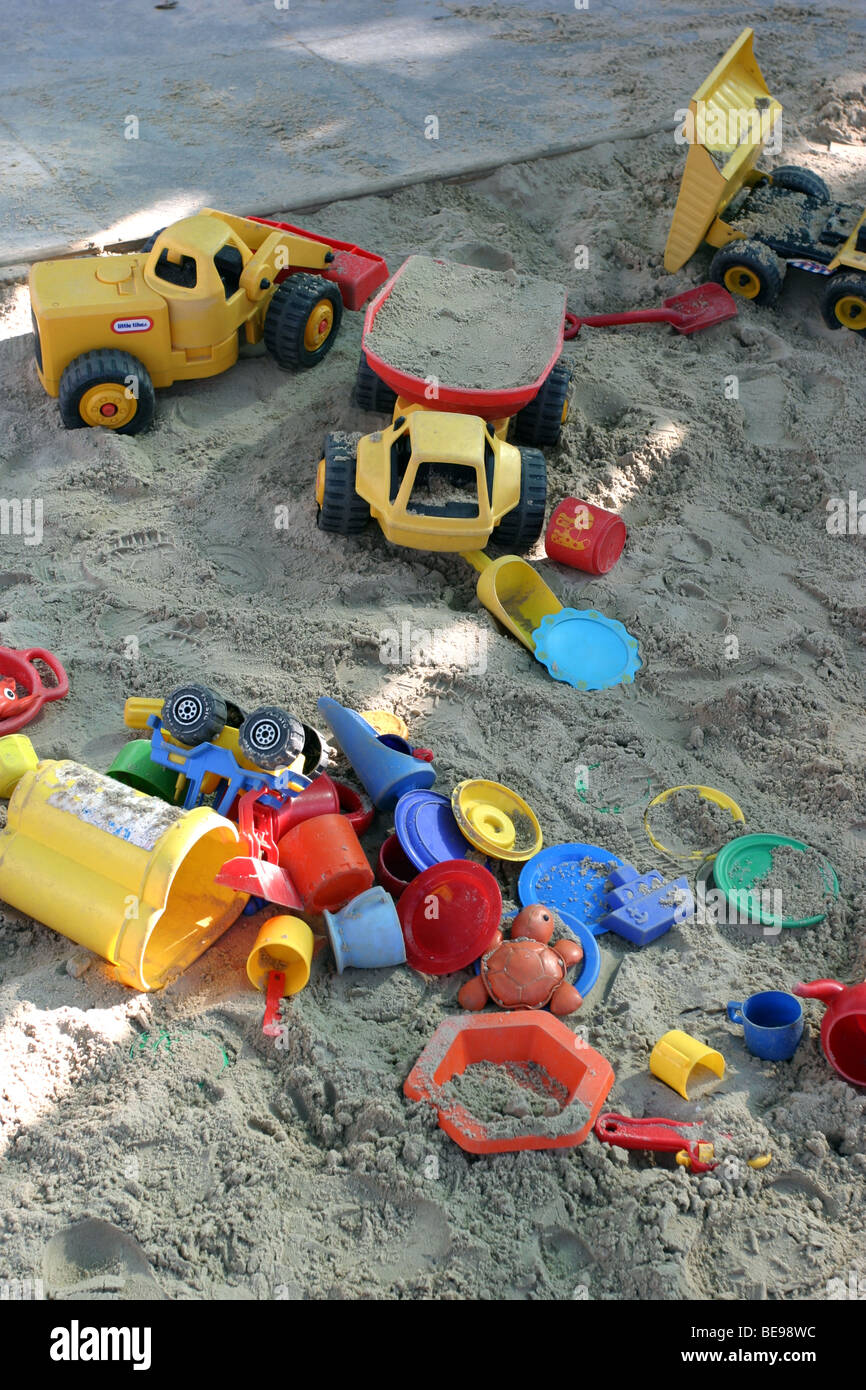 Pre-school Playground Sandpit Stock Photo