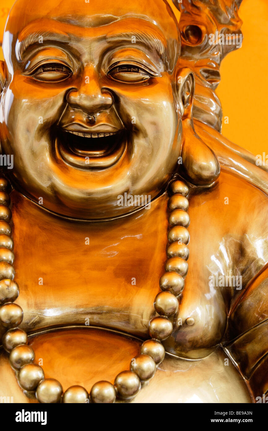 Bronze statue of Happy Buddha Stock Photo Alamy