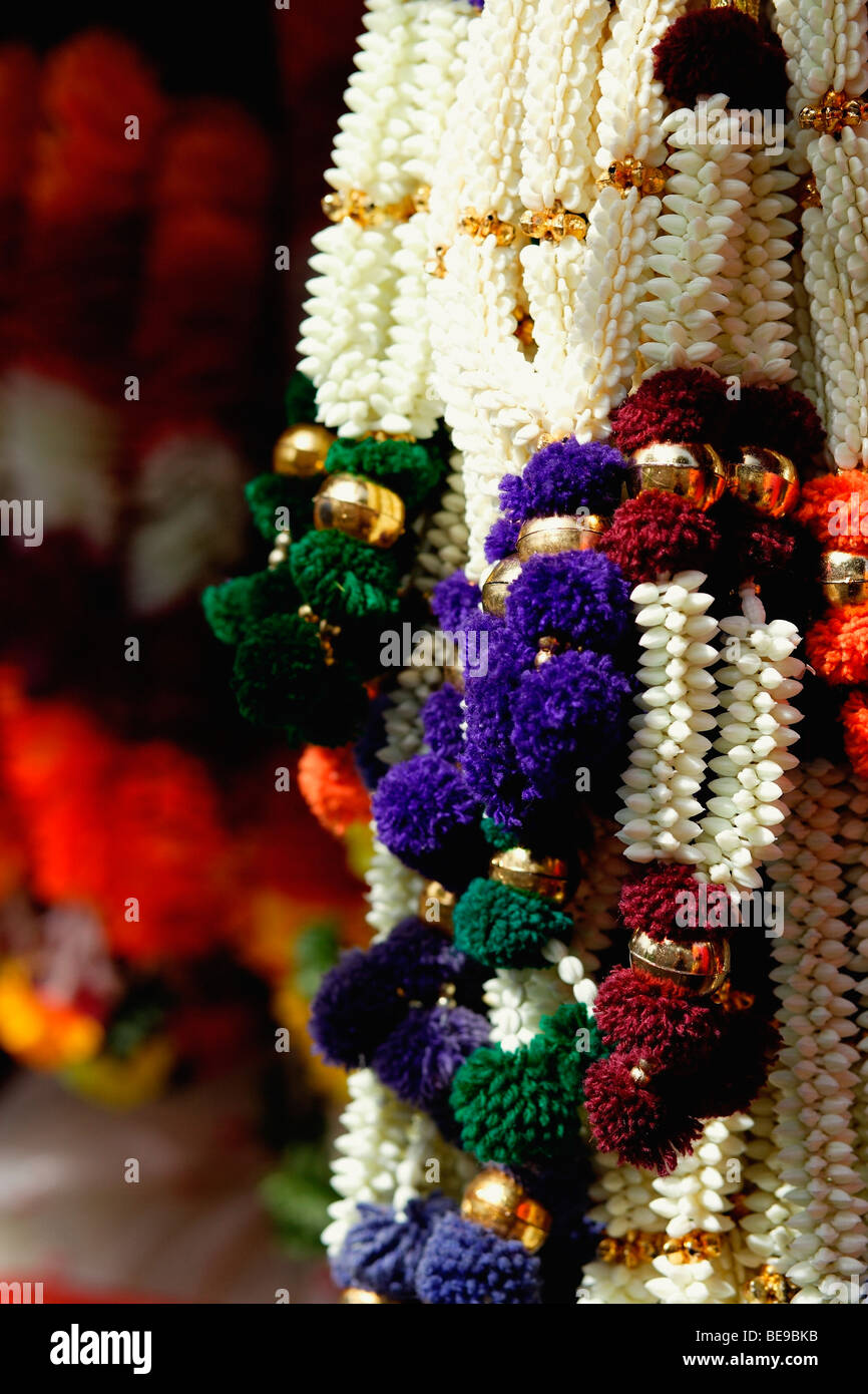 Hanging flower garlands Stock Photo Alamy