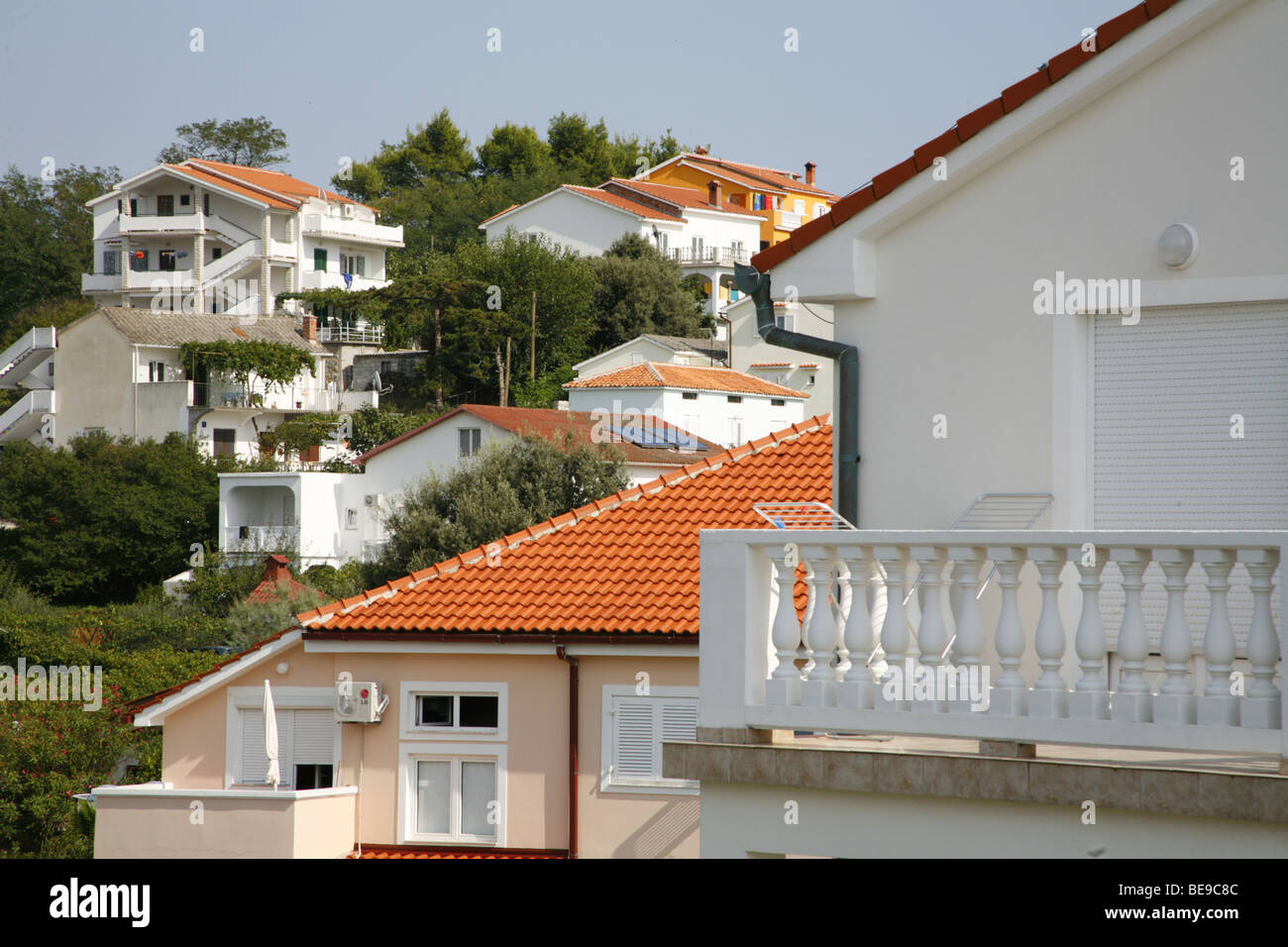 Lopar, island Rab. Croatia. Pensions. Stock Photo