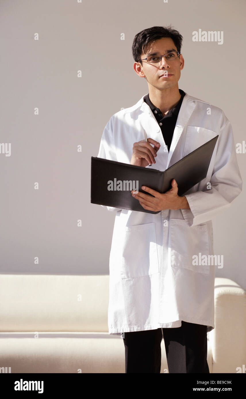 A man in a lab coat Stock Photo Alamy