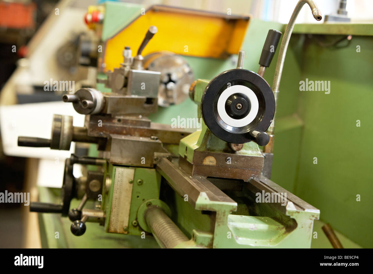Lathes in Turnford School's Engineering department Stock Photo Alamy