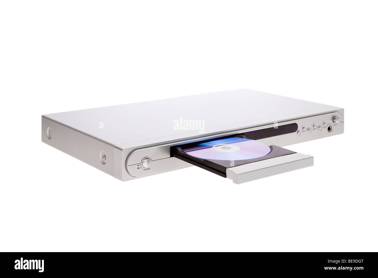 DVD player ejecting disc isolated on white background Stock Photo Alamy