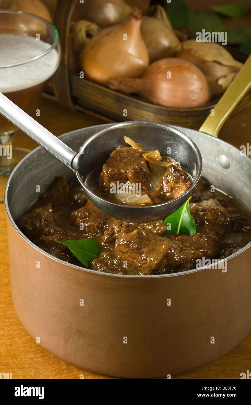 Carbonnades flamande Flemish beef stew Belgium Stock Photo