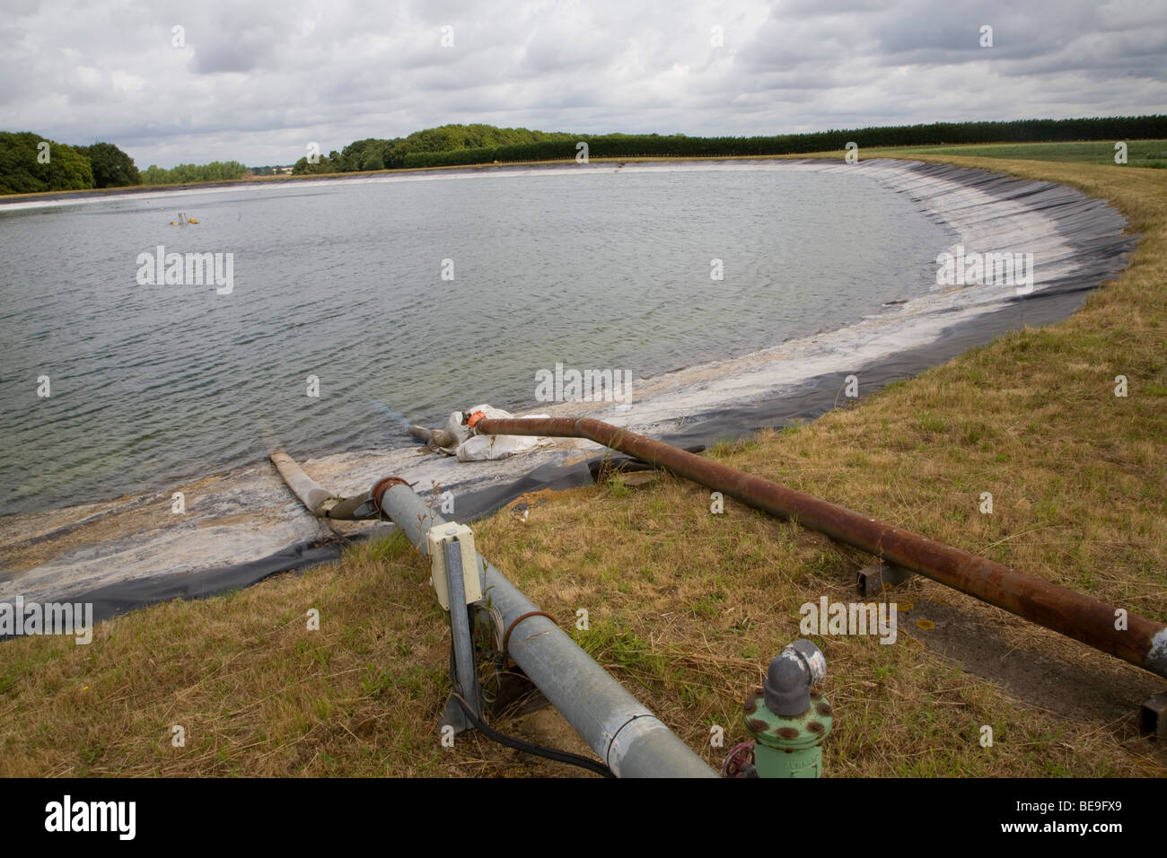 Irrigation reservoir lake Sutton, Suffolk, England Stock Photo