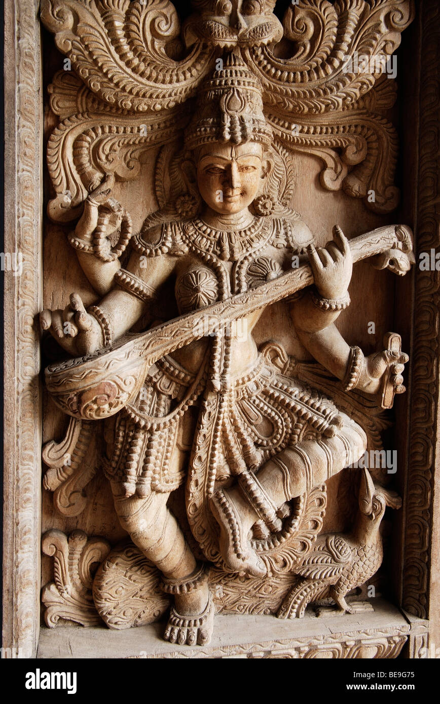 Wood carving of indian god hi-res stock photography and images - Alamy