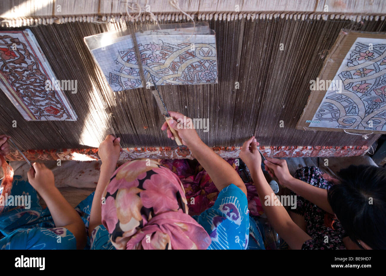 Khiva (Uzbekistan) Carpet factory Stock Photo Alamy