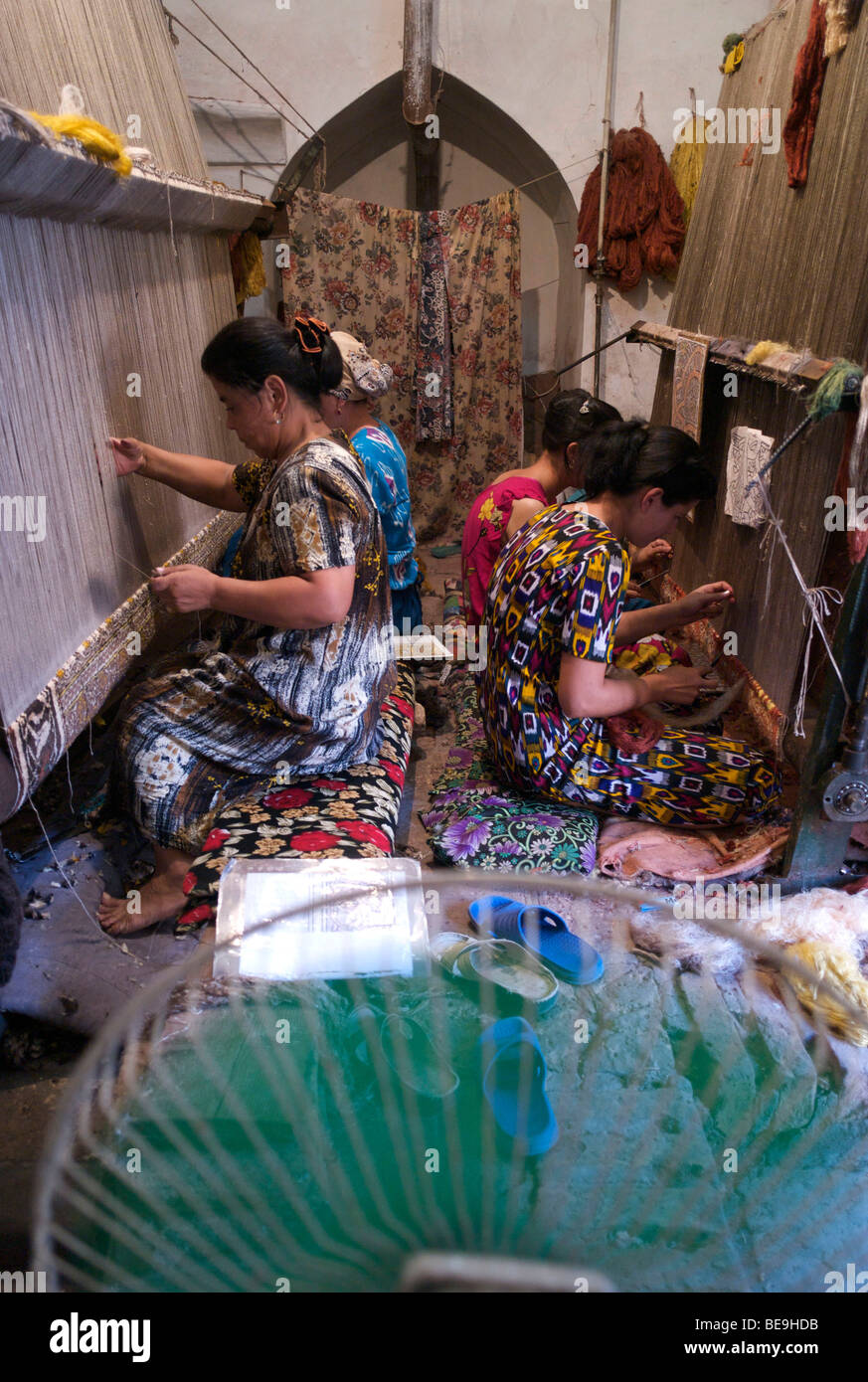 Khiva (Uzbekistan) Carpet factory Stock Photo Alamy