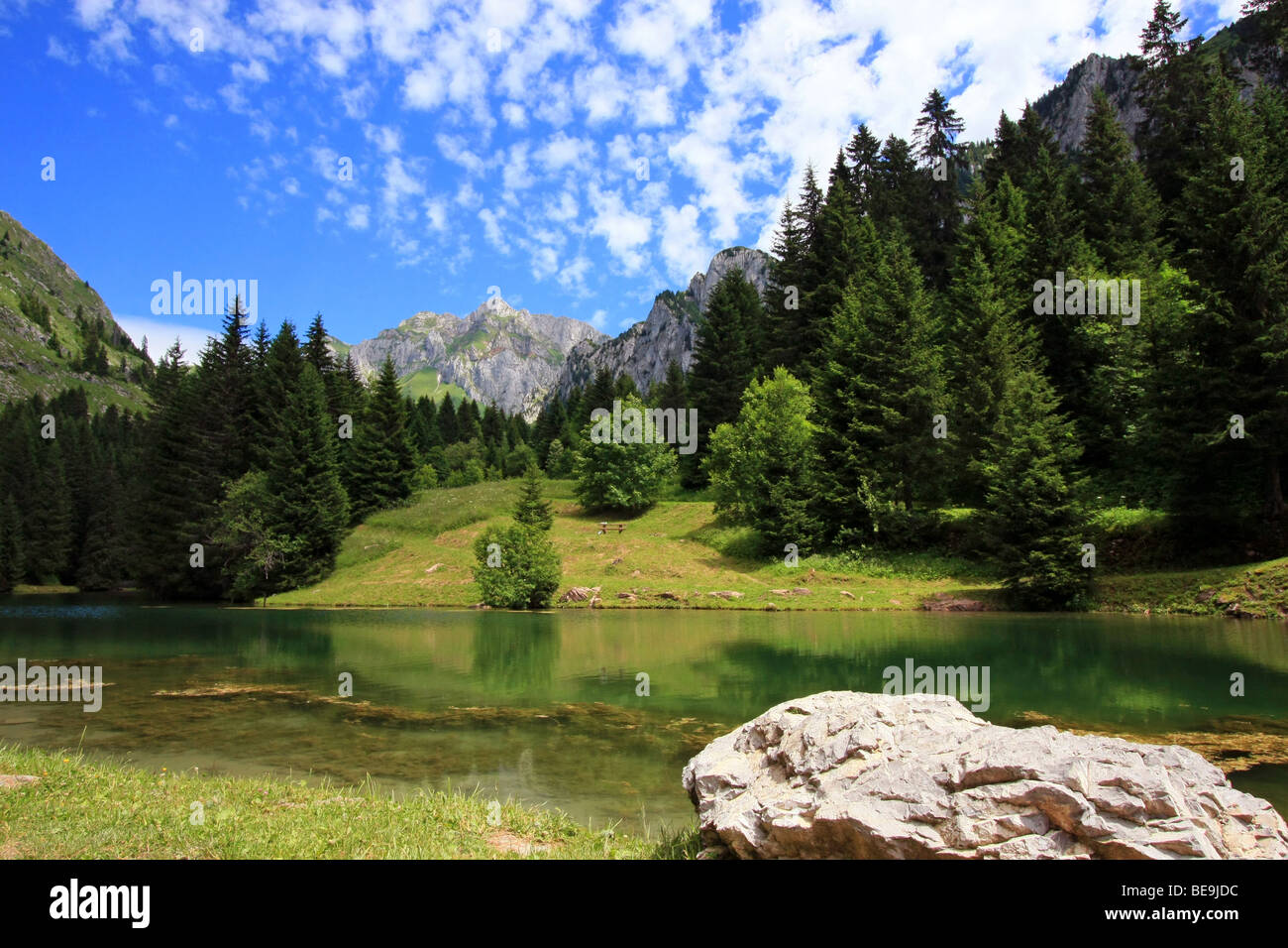 Vacheresse (74): 'Lac de Fontaine' lake Stock Photo