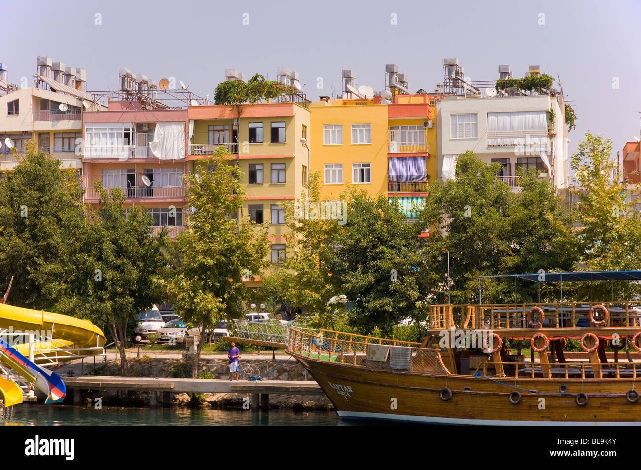 Manavgat harbour in southern Mediterranean Turkey Stock Photo