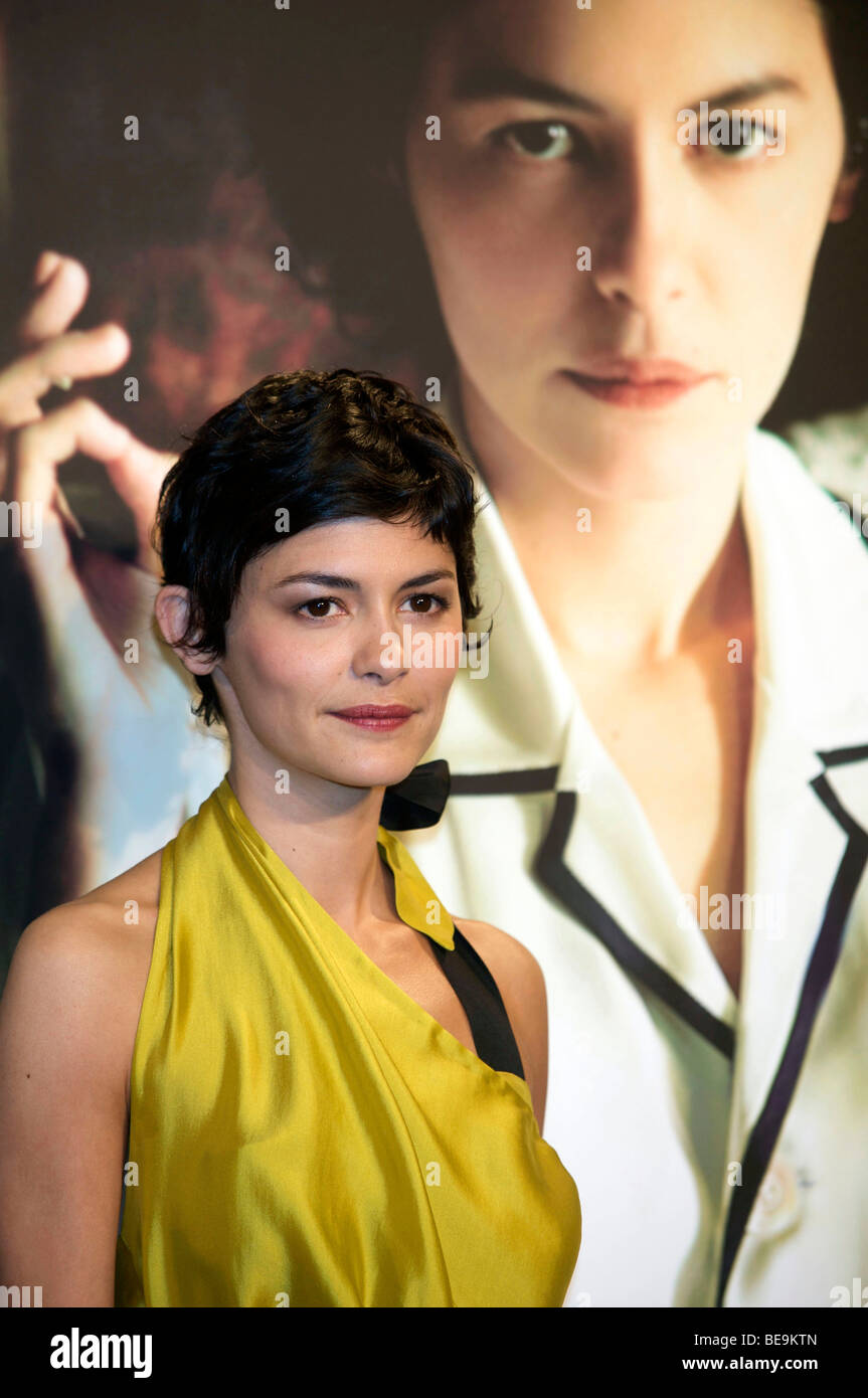 Actress Audrey Tautou at the premiere of the film 'Coco avant Chanel' in Madrid (2009/05/04) Stock Photo