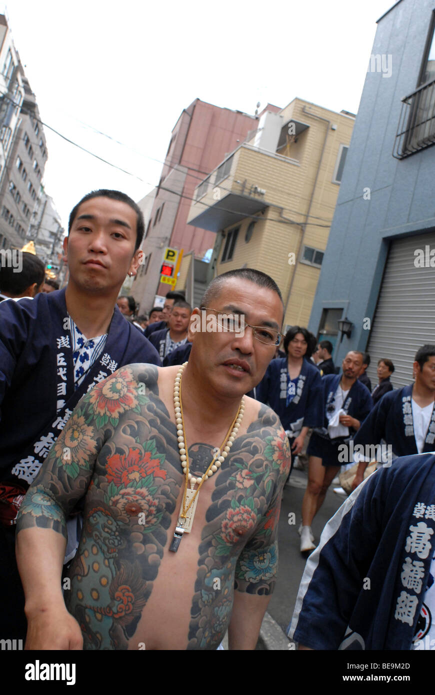 Japan, Tokyo: procession of yakuza during the Sanja Matsuri Stock Photo -  Alamy