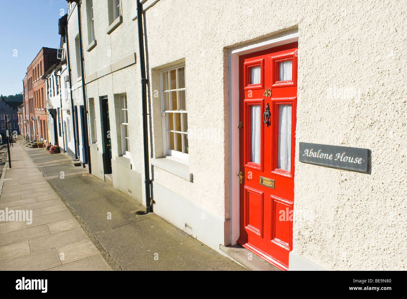 Typical terraced houses in Ludlow Shropshire England UK Stock Photo Alamy
