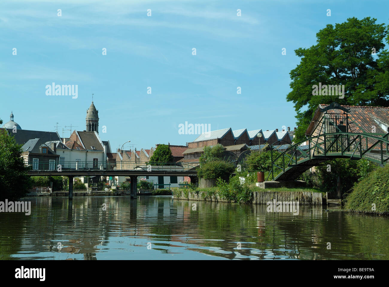 Les hortillonnages in Amiens, Picardy, North of France, Europe Stock Photo