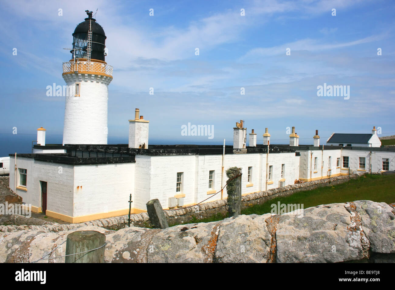 the lighthouse at Dunnet Head, Caithness, Scotland, is the most northerly point on the British mainland Stock Photo