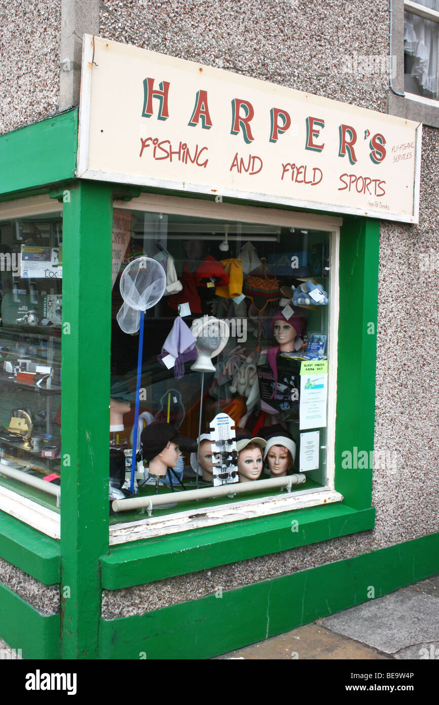 Fishing and Field Sports shop in Truro, Caithness, Scotland Stock Photo