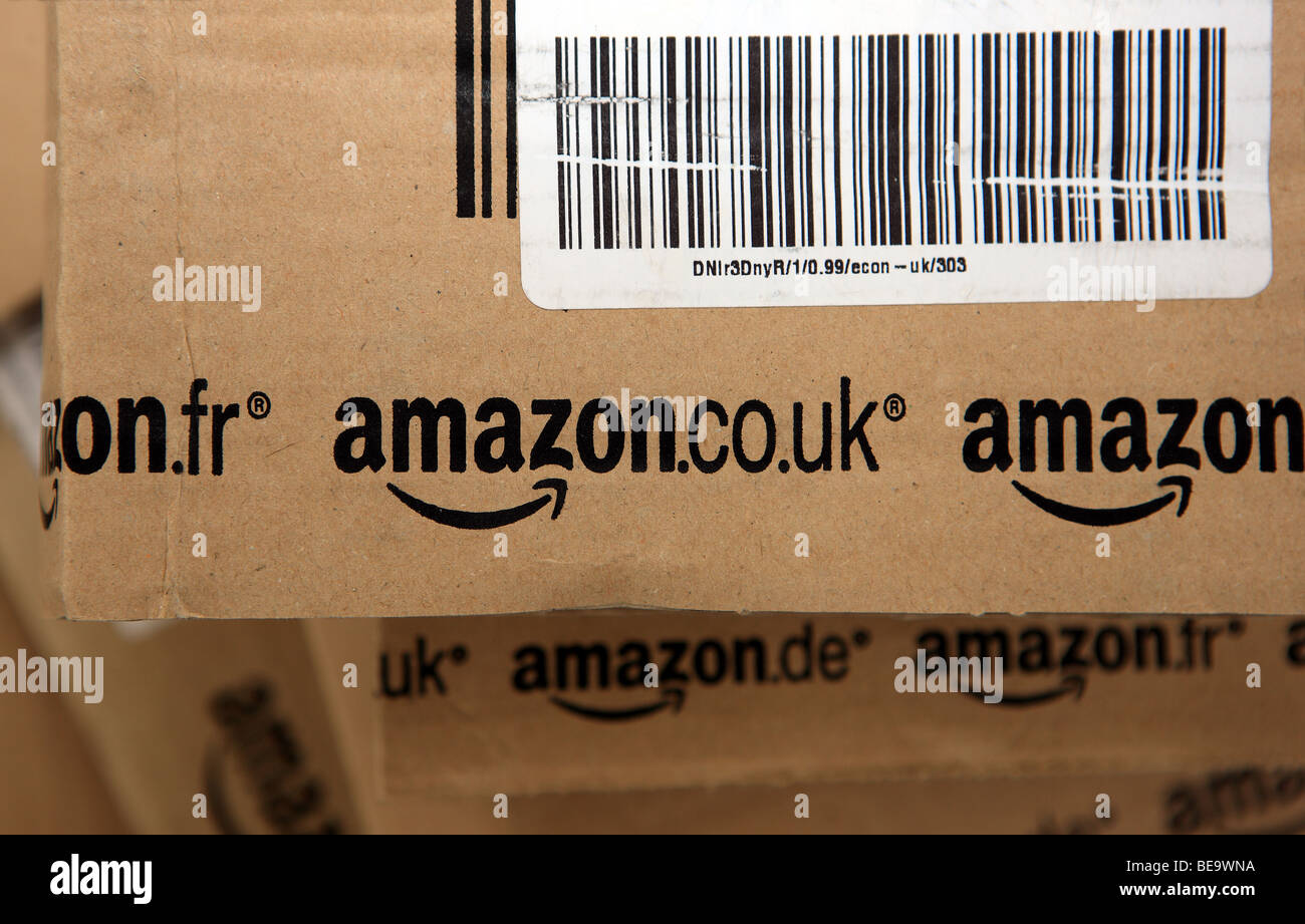 Amazon.co.uk delivery packaging Stock Photo
