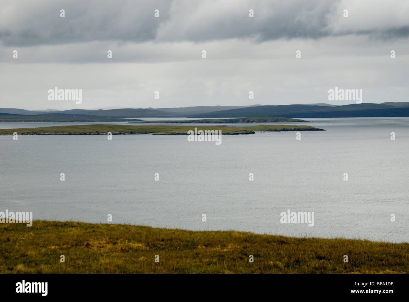 Looking over the Yell sound from Unst to Yell, Shetland Islands