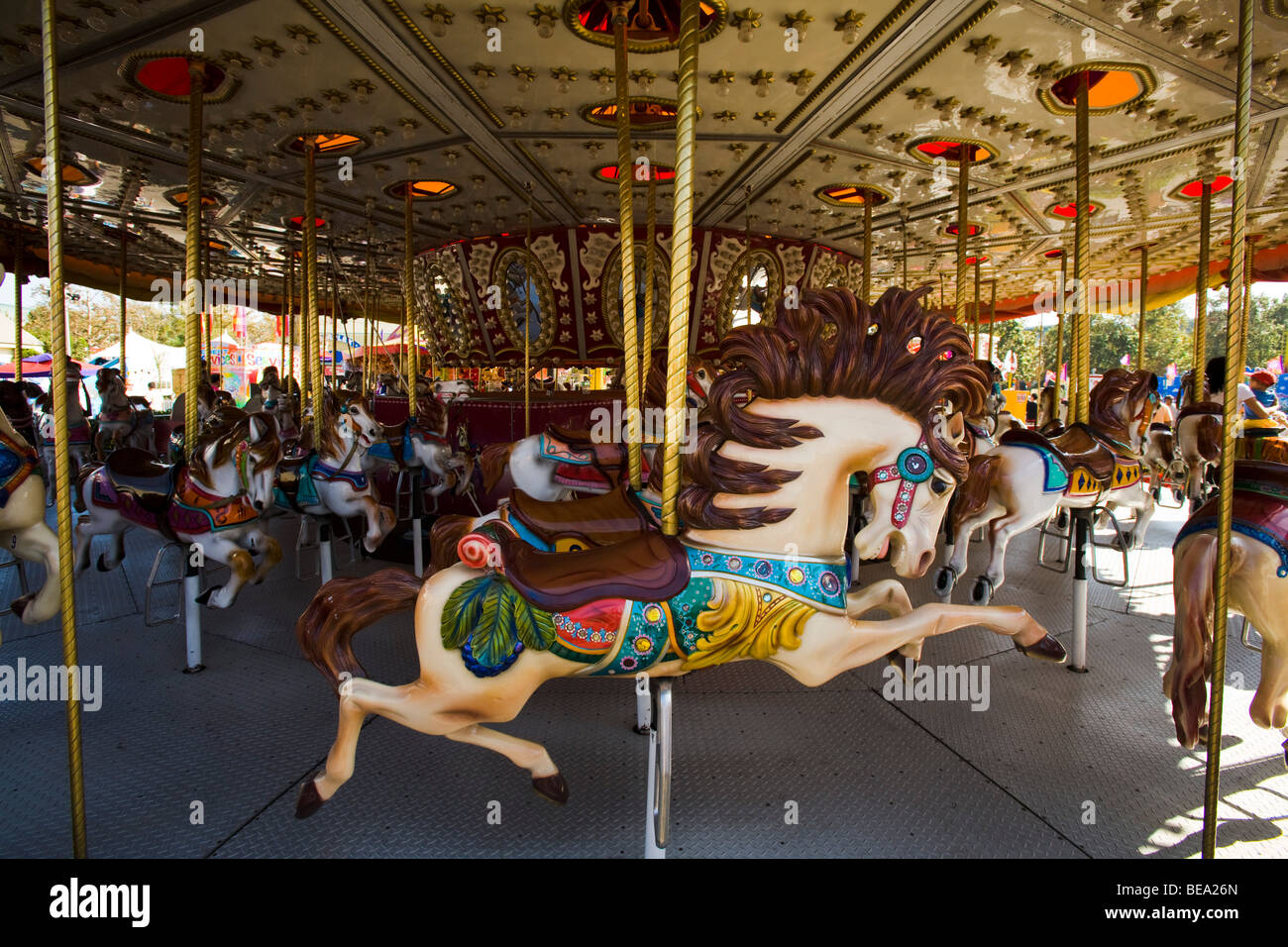 Carousel at the Los Angeles County Fair (2009) Pomona Fairplex Pomona, California, United States of America Stock Photo