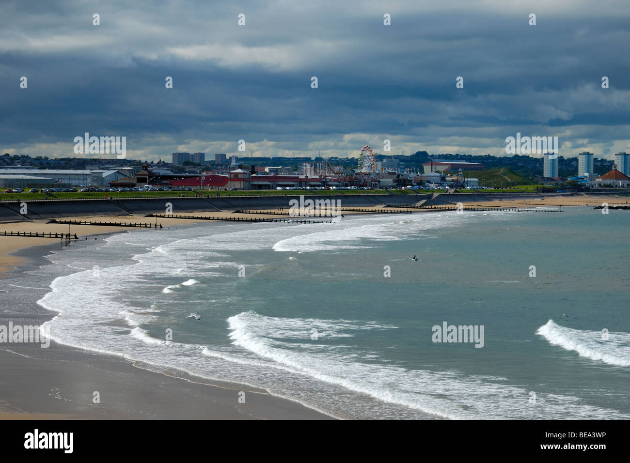 The beach at Aberdeen, Scotland Stock Photo