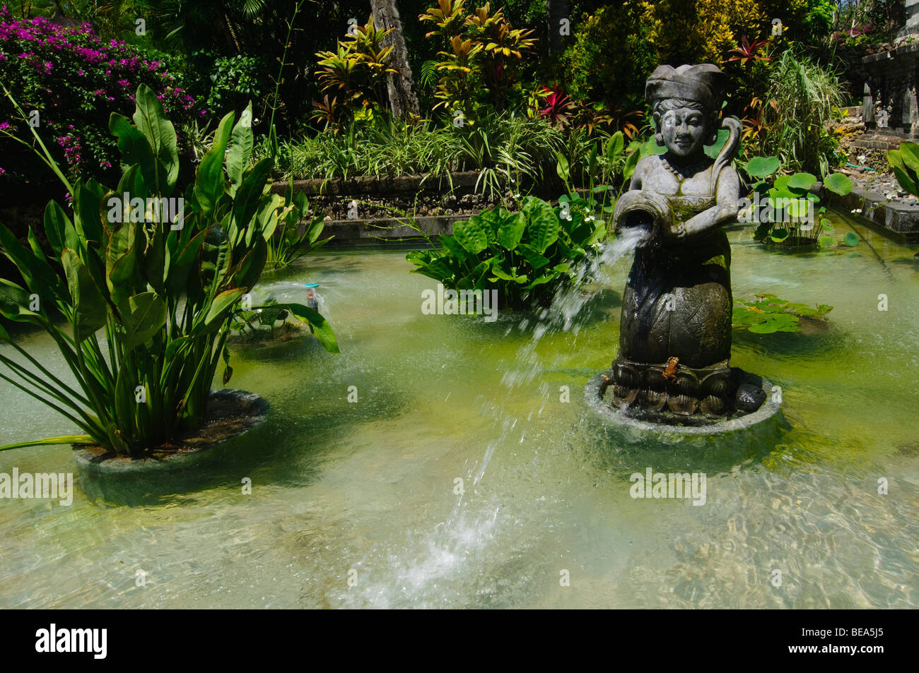 statue in the garden of a resort in Bali Indonesia Stock Photo Alamy