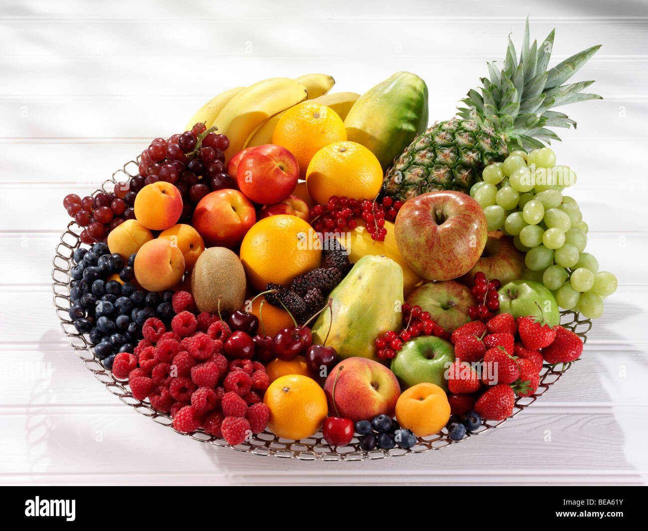 BOWL OF FRESH MIXED FRUIT Stock Photo Alamy