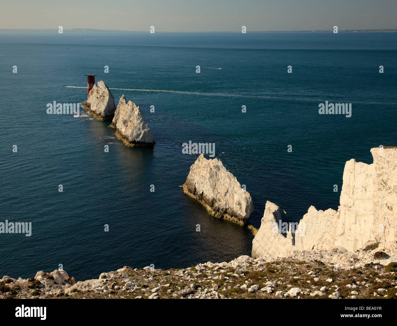 The Needles. Isle of Wight, England, UK. Stock Photo