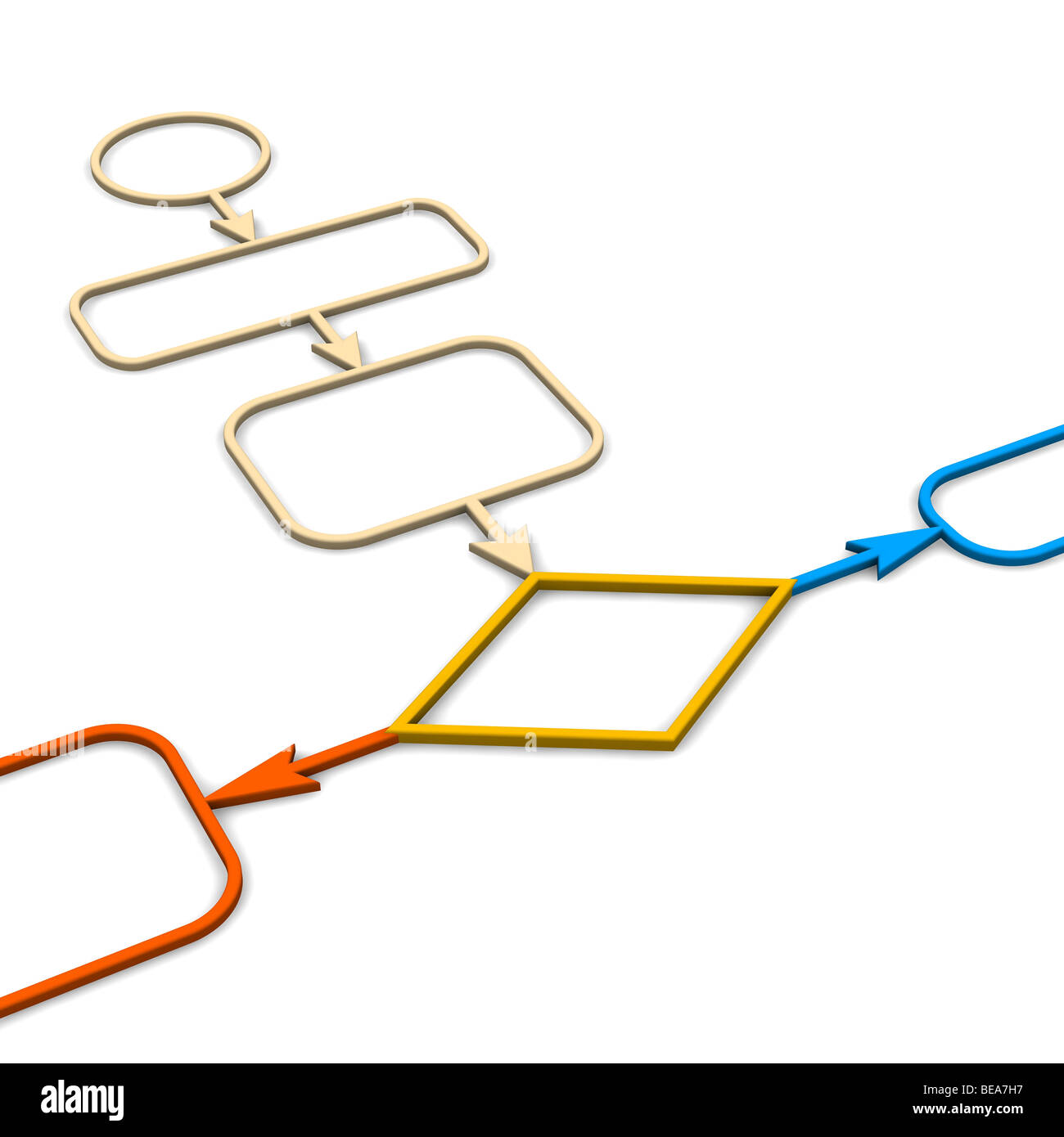 Schematic diagram. 3d rendered illustration isolated on white Stock ...