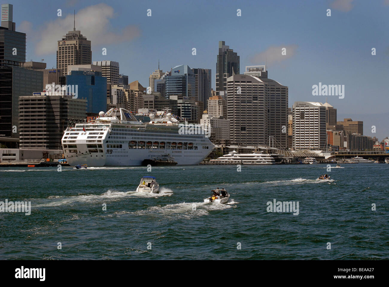 Cruise liner Dawn Princess moored in Sydney Harbour, Sydney, Australia Stock Photo