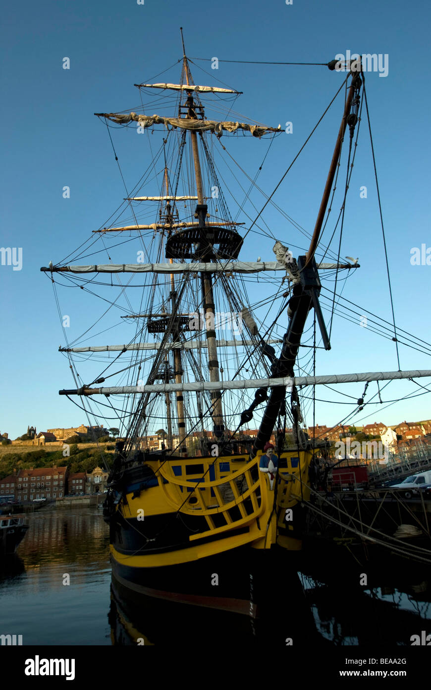 The sailing ship Grand Turk at Whitby, North Yorkshire, England Stock