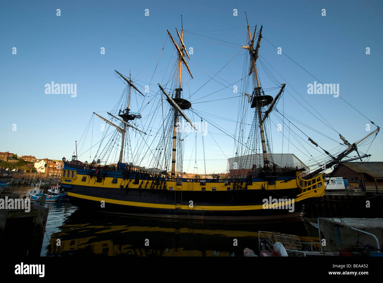 The sailing ship Grand Turk at Whitby, North Yorkshire, England Stock