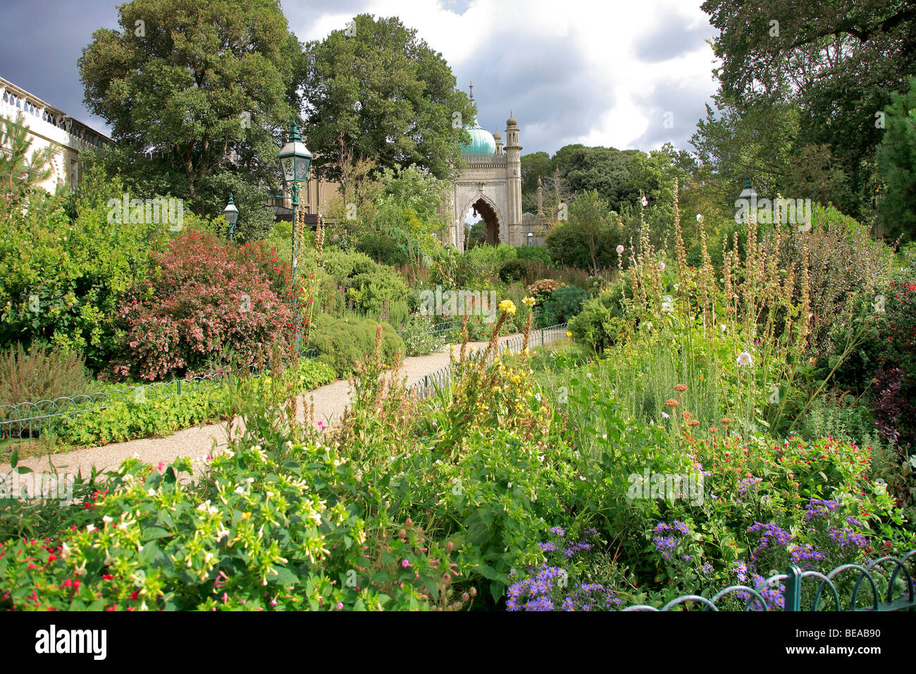 Gardens Royal Pavilion Palace Brighton City East Sussex County England Britain Stock Photo