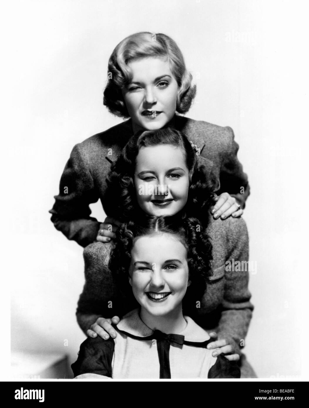 THREE SMART GIRLS  - 1936 Universal film with Deanna Durbin at bottom Stock Photo