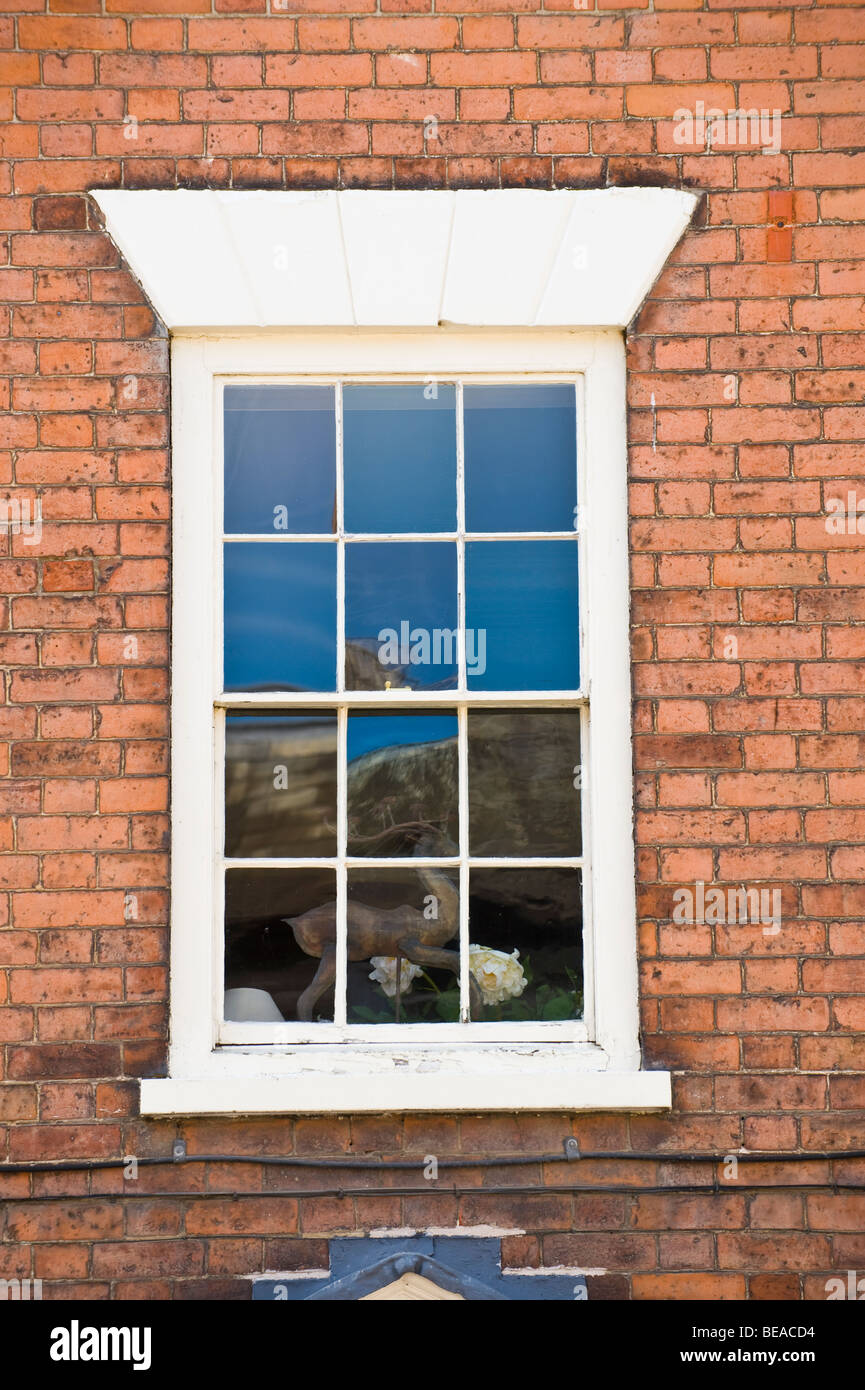 Sash windows in Georgian building Ludlow Shropshire England UK Stock Photo