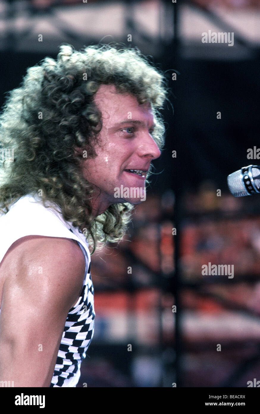 FOREIGNER - SAngl0-US rock group about 1980 with Lou Gramm on vocals Stock Photo