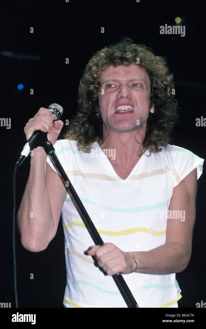 FOREIGNER - Anglo-American rock group with Lou Gramm on vocals Stock Photo