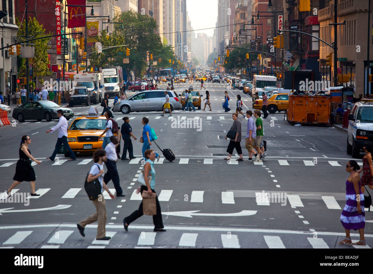 Crosswalks in Manhattan New York City Stock Photo