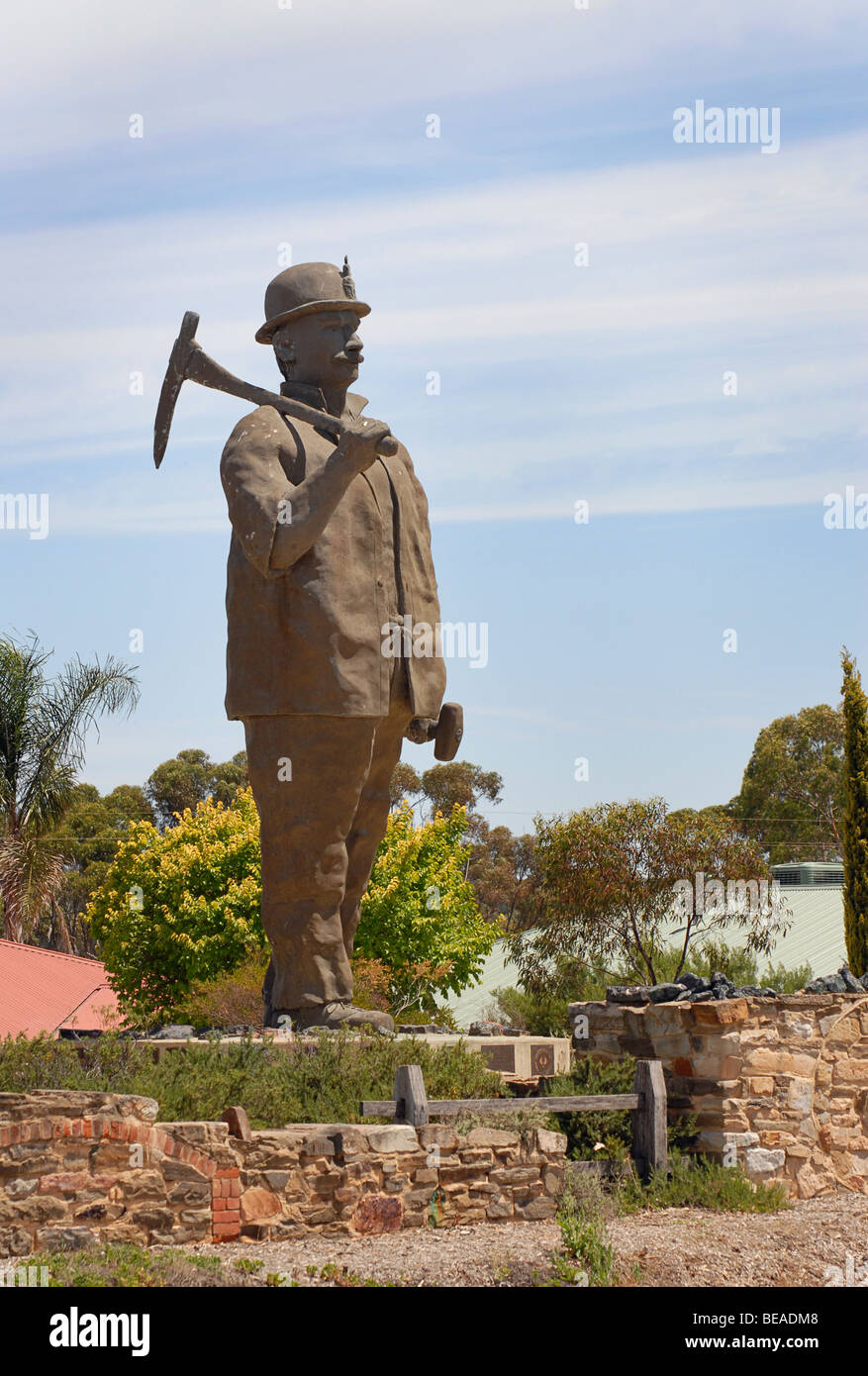 Statue of Map Miner, Kapunda, South Australia Stock Photo Alamy