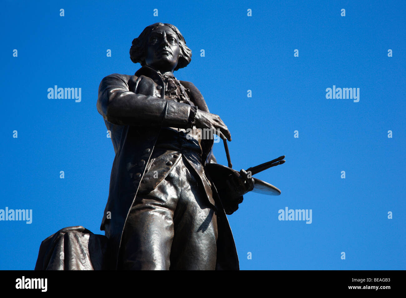 Gainsborough Statue Sudbury Suffolk England Stock Photo Alamy