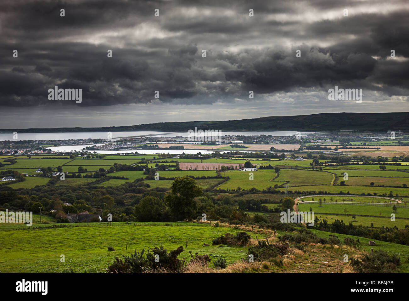 Dungarvan Bay, looking towards Dungarvan, County Waterford, Ireland Stock Photo