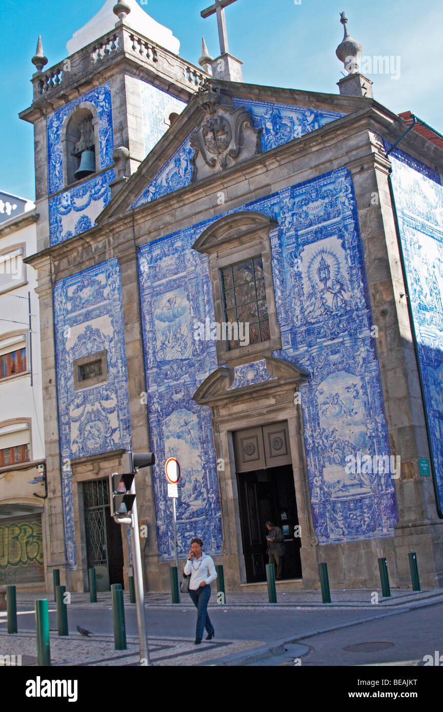 azulejos capela das almas de santa catarina porto portugal Stock Photo