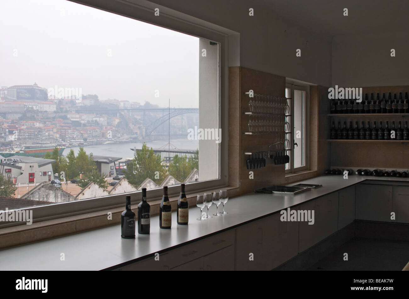 wine sample bottles in the laboratory tasting room ferreira port lodge