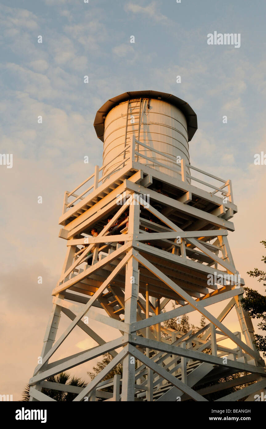Wooden water tower on Cabbage Key, Florida Stock Photo Alamy