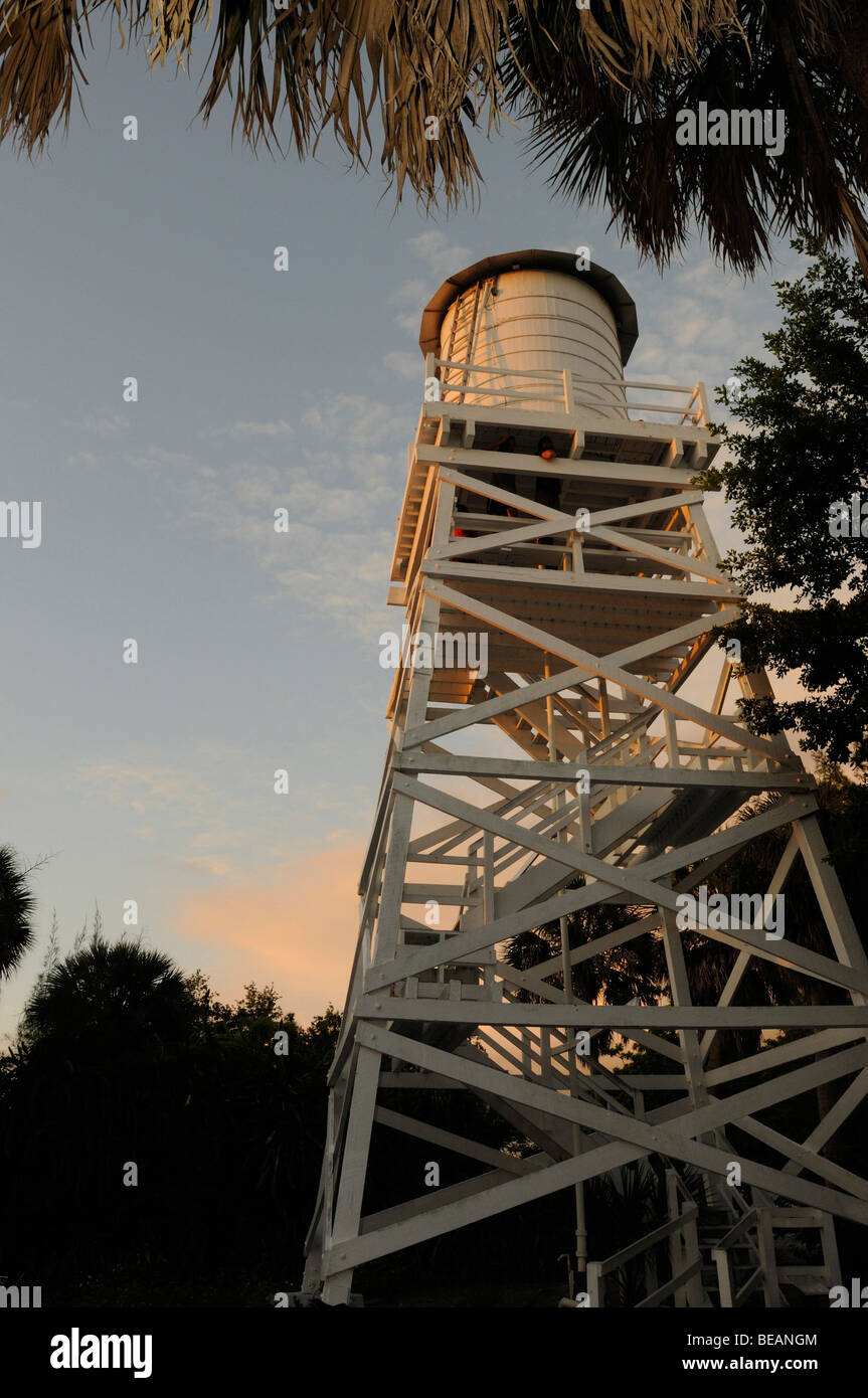 Wooden water tower on Cabbage Key, Florida Stock Photo Alamy