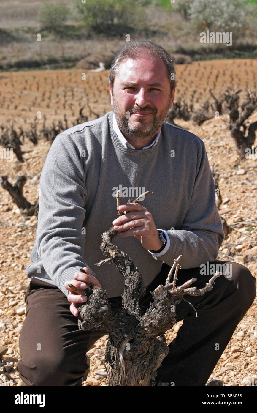 tempranillo, Fernando Caballero Arroyo, director bodegas frutos villar, cigales spain castile and leon Stock Photo