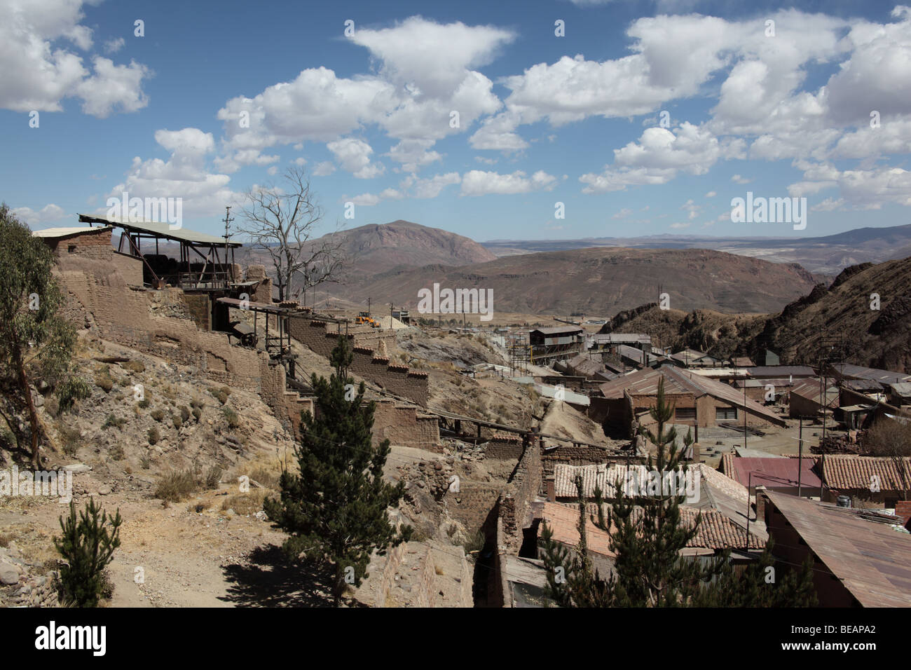 Rustic mine workings on outskirts of Potosi , Bolivia Stock Photo