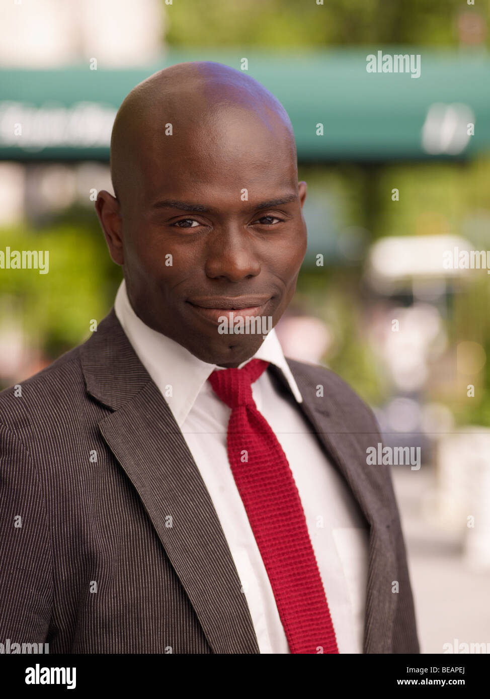 African businessman smiling Stock Photo