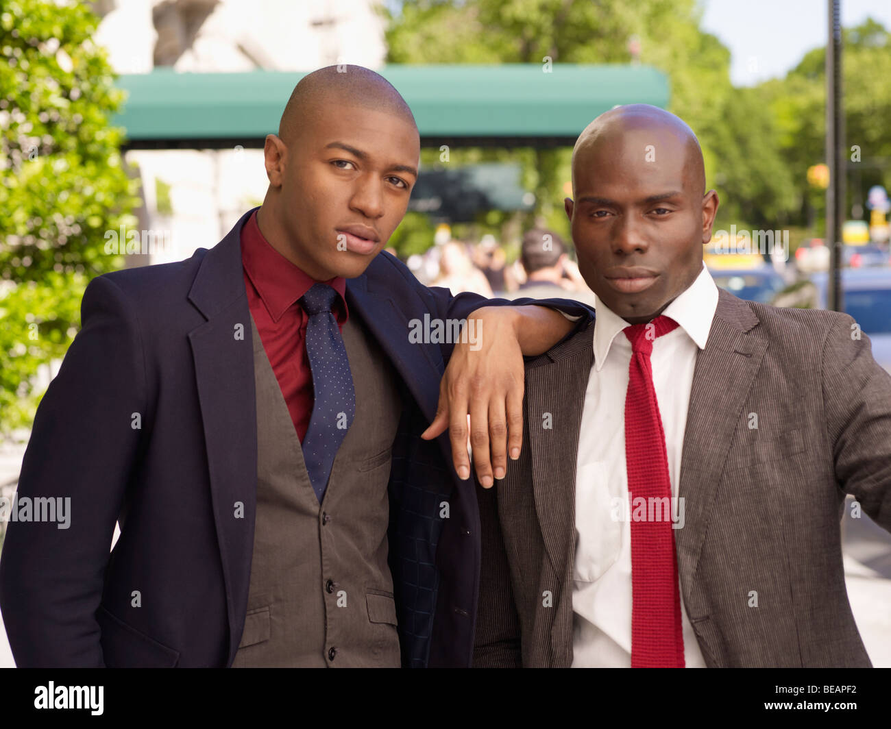 Serious African businessmen Stock Photo